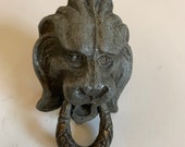 Old Gothic Lion Pull from Mantel Clock