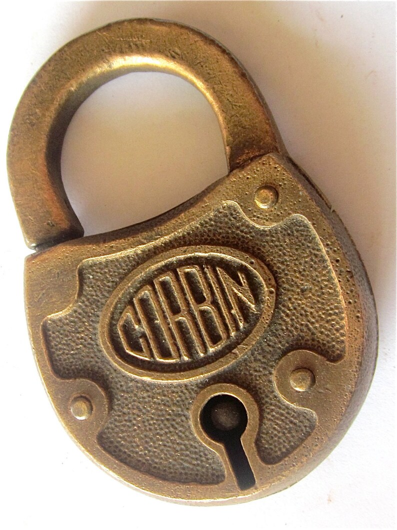 Vintage Brass Corbin Lock Etsy
