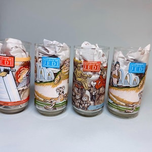 Vintage 1983 Star Wars Return of the Jedi Glasses – Set of 4 – Burger King Collector Series