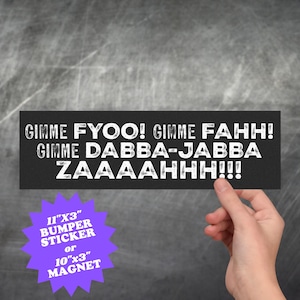 Phonetically Correct Fuel Bumper Sticker or Magnet – Funny Metallica Parody Car Decal