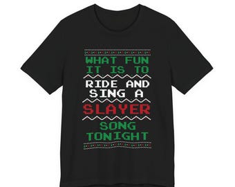 Funny Christmas Slayer Song Parody Tee | Metal Holiday Shirt