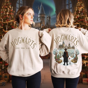2 Sides Wizard School PNG, Hog Wart Christmas Clipart, HP Inspired Png (Pobieranie cyfrowe)