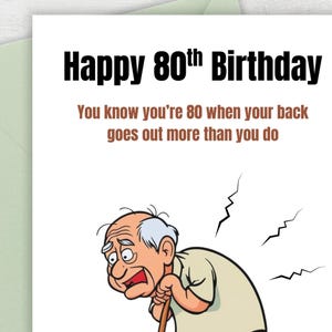 80th Birthday Card for men funny 80th birthday gift for men 80th birthday gifts grandpa gift for dad