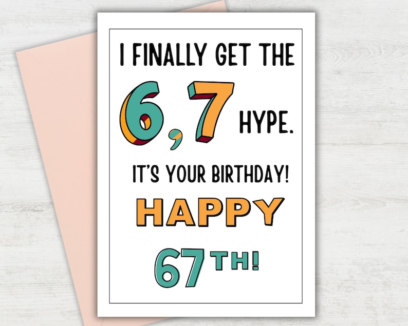 Funny 67th Birthday Card: Viral Meme Design (digital Download) - Etsy