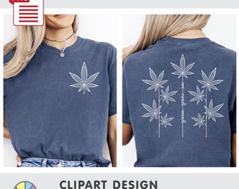 We need weed. Stoner Hidden Message: Trandy LineArt Design. Black and White. T-Shirt Design. DTF Printing. PNG (Digital Download)