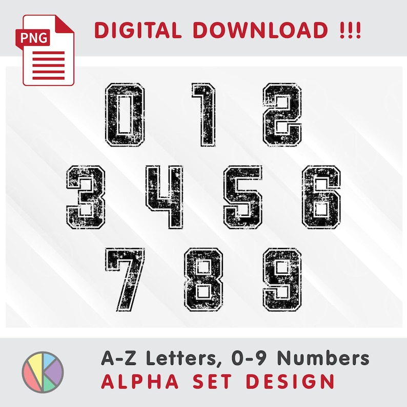 Distressed Varsity Grunge Alpha Set: Sports School Style. Sublimation ...