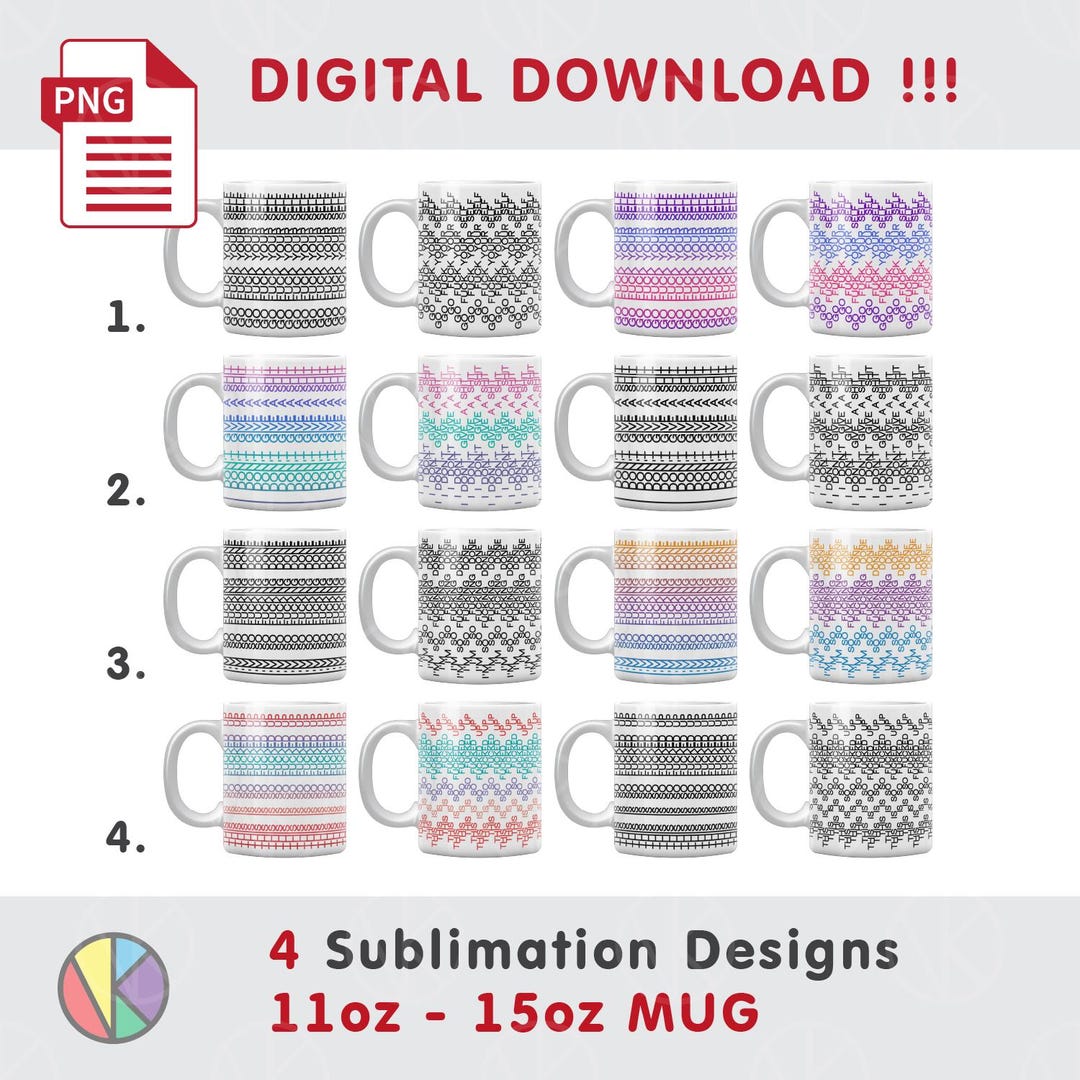 Hidden Message Patterns 4 Adults Hidden Message Patterns: 11oz-15oz Coffee Mug. Sublimation ...