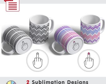Go f*ck your self. Adults Hidden Message Mug Sublimation. PNG: Funny Bottom Design (Digital Download)