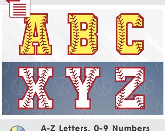 Varsity Baseball / Softball Alpha Sets: Trendy Sport School Style. Sublimation, DTF Print. Letters, Numbers, Symbols. PNG (Digital Download)