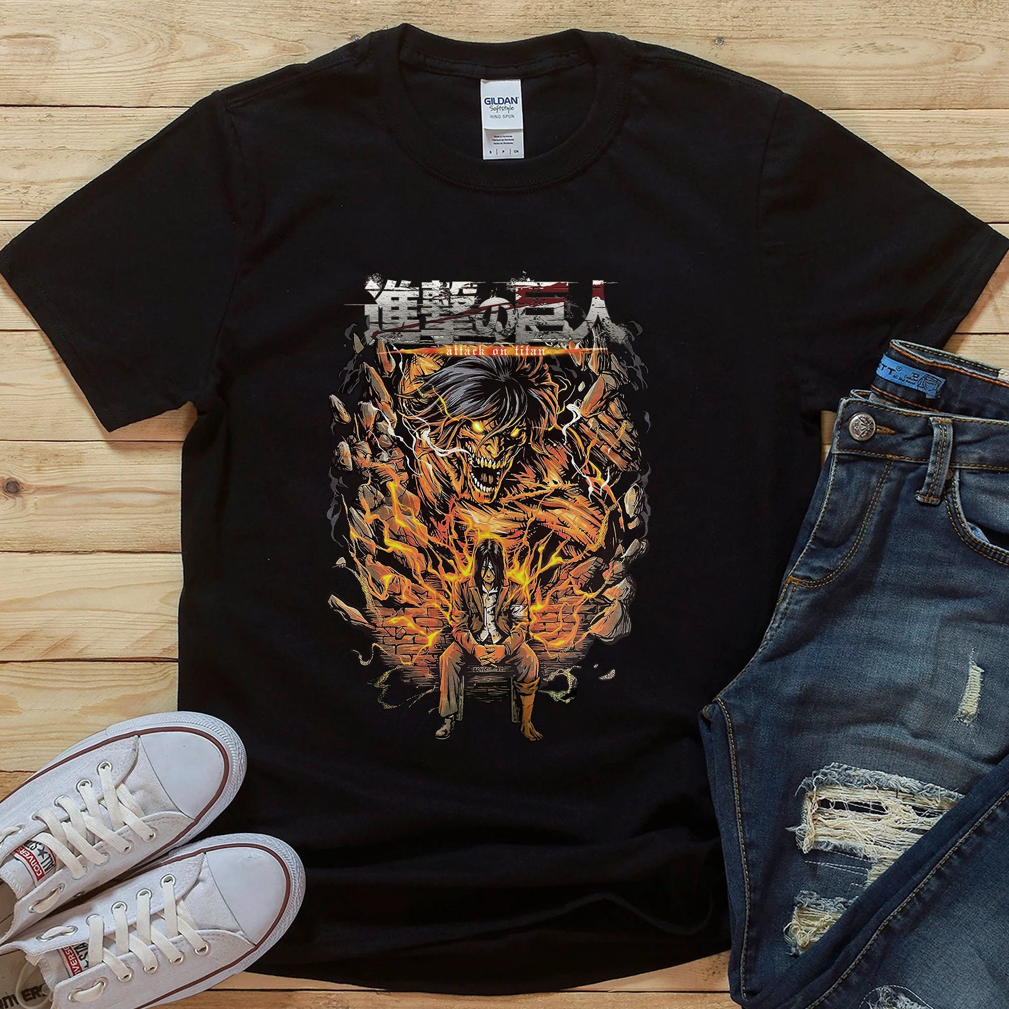 Discover Vintage! Eren Yeager Attrack On Titan T-Shirt