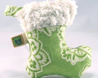 Organic Catnip Cat Toy Green Christmas Stocking