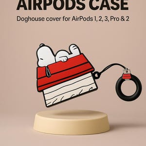Snoopy AirPods Case | Cute Doghouse Cover for AirPods 1, 2, 3, Pro & Pro 2 – Cartoon Style Protective Shell