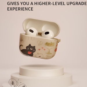 Niedliche Katze & Frosch Cartoon AirPods Hülle | Niedliches Anime-inspiriertes Cover für die AirPods 1, 2, 3, Pro und Pro 2