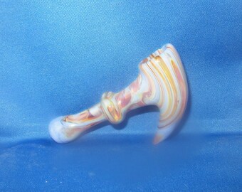 Functional Art Glass- Blue and Amber Purple Spiked Hammer