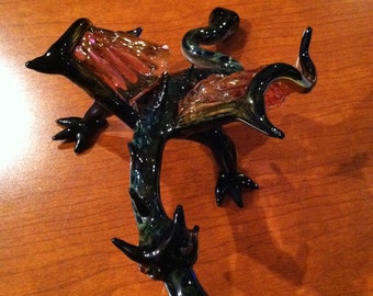functional art glass- dragon sculpture oneie