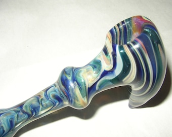 functional art glass- Spiked Hammer Pipe