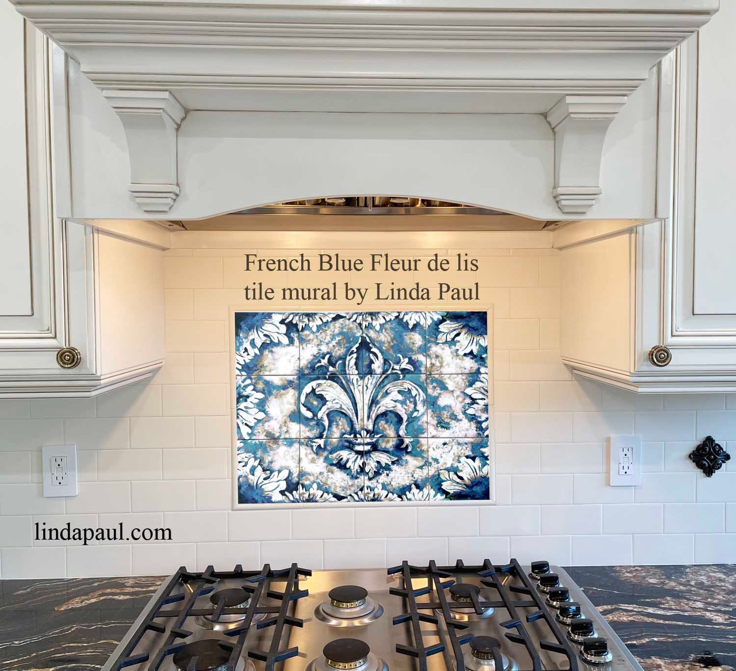 Fleur De Lis Tile Backsplash Kitchen Mural French Country   Etsy UK