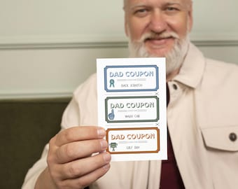 Father's Day Coupons for Dad - Printable Gift from Kids, Fun Gift Idea