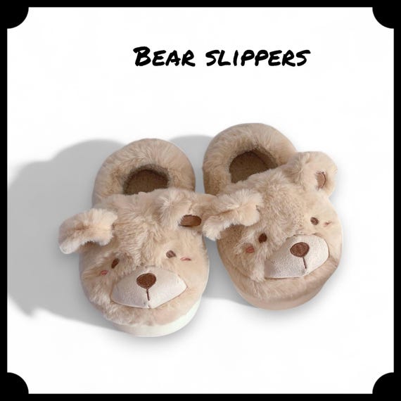Pantuflas de oso para niños Pantuflas de peluche para bebés y