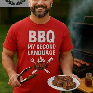BBQ T-Shirt – Funny Grill Master Shirt for Men, Barbecue Lover Tee, Dad Grill Gift, Meat Smoker Shirt, Summer Cookout Tee, Dad Cotton Shirt