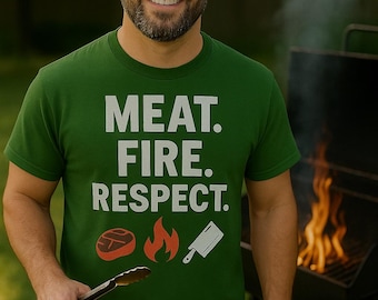 BBQ Meat T-Shirt – Funny Grill Master Shirt, Barbecue King Tee, Meat Smoker Gift, Dad Grill Shirt, Unisex Summer Cookout Tee for Men & Women