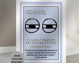 Funny Leaving Card, New Job farewell present