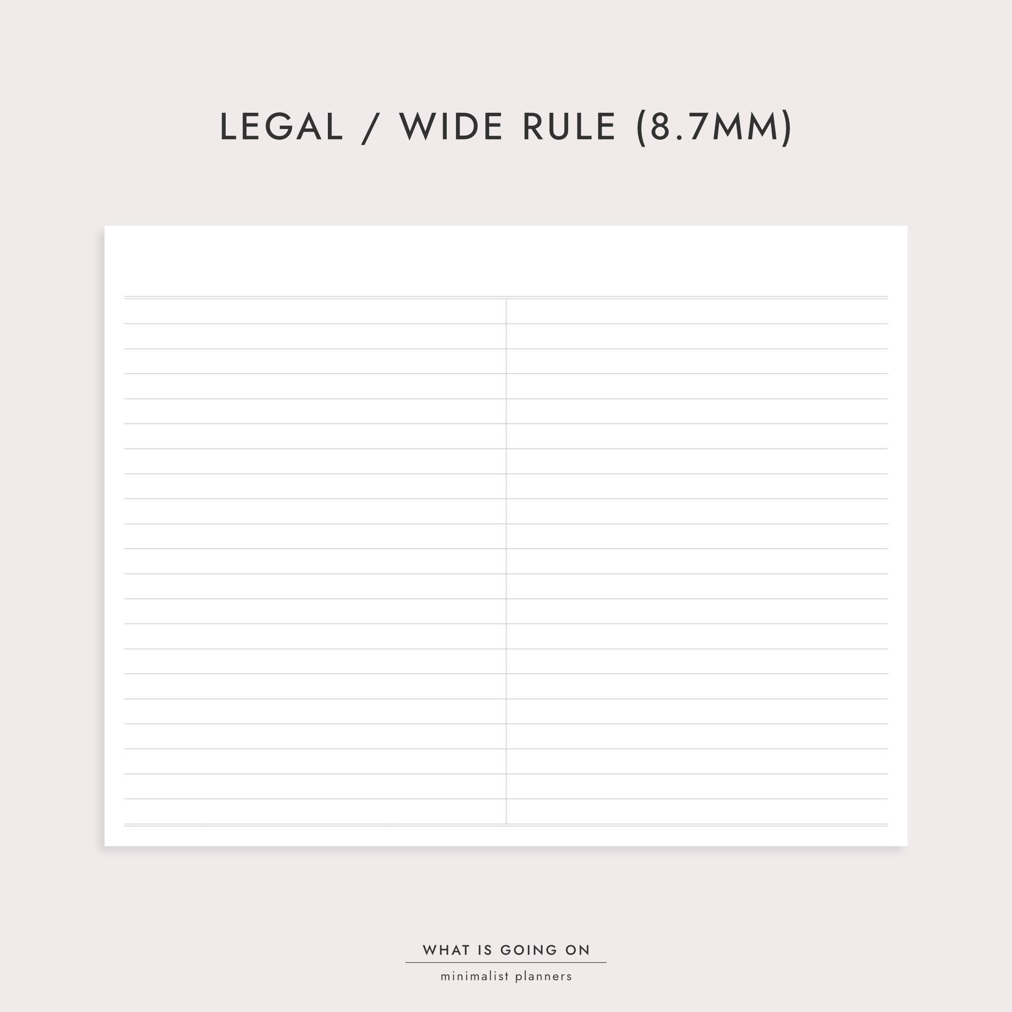 Two Ruled Page PDF Lined Paper: Landscape With Two Columns (5-10mm Ruled) - A4/a5 ...
