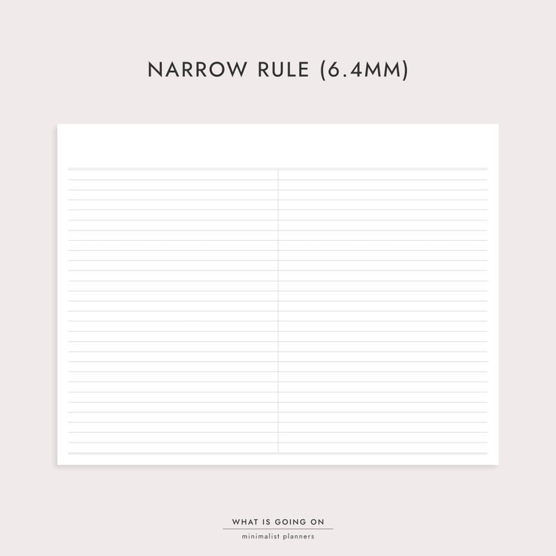 Two Ruled Page PDF Lined Paper: Landscape With Two Columns (5-10mm Ruled) - A4/a5 ...