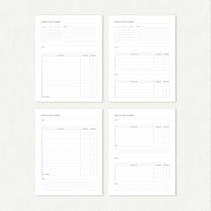 Monthly Goal Planner: Four Versions - A4/A5/Letter/Half Letter Sizes (Printable PDF Download) image 2