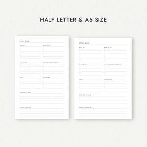 ADHD Brain Dump: Two Versions - A4/A5/Letter/Half Letter Sizes (Printable PDF Download) image 4