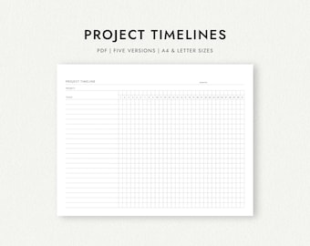Project Timeline: Month, 6 Week, Year - A4 & Letter Sizes (Printable PDF Download)