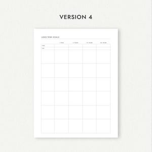 Long-Term Goal Planner: Portrait and Landscape Versions - A4/A5/Letter/Half Letter Sizes (Printable PDF Download) image 5