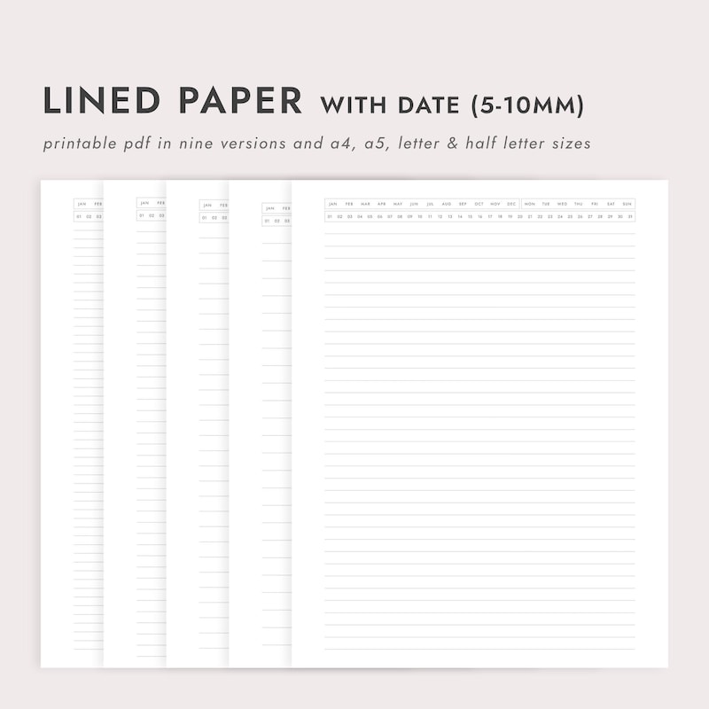 Notes Page With Date - Etsy