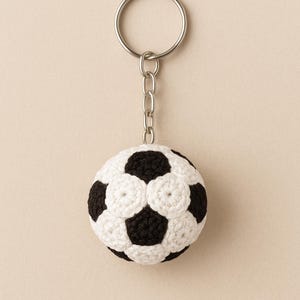 Crochet Soccer Ball Keychain Set of 3: Custom Team Colors