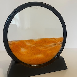 Kinetic Sand Art Frame | Moving Sand Decor for Desk or Home | Relaxing Zen Sculpture | Unique Gift for Office or Room Aesthetic