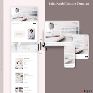 Feminine Kajabi Sales Page Template: Coaching Website Landing Page (Digital Download)