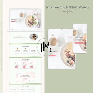 Nutritionist HTML Website Template – Soft Mauve One-Page Layout for Coaches & Wellness Brands