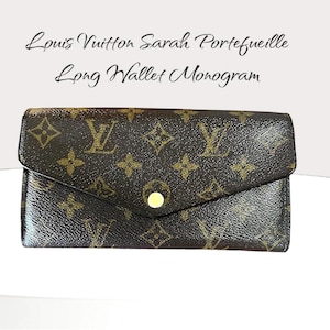 Authentic Louis Vuitton Sarah Portefuille Long Wallet |Brown Monogram|Vintage|Small Leather Accessories