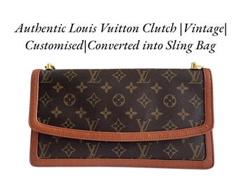 Vintage Louis Vuitton Monogram Sling Bag: Upcycled 1980s Clutch