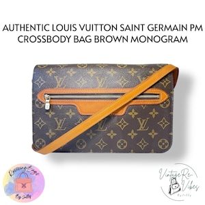 Autentica borsa a tracolla/spalla Louis Vuitton Saint Germain / Monogramma marrone / Vintage / Raro ritrovamento / Borsa in pelle