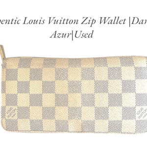 Authentische Louis Vuitton Damier Pure Zipper Geldbörse | weiße lange Geldbörse | Gebraucht|Preloved