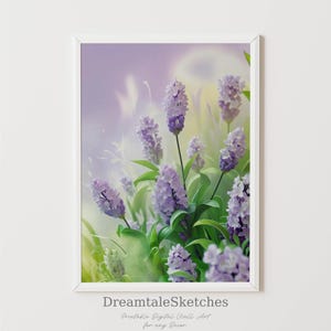Nature Wall Art for Lilac Lovers Printable Digital Floral Decor Purple Flower Artwork Spring Blooming Wall Print Bedroom Romantic Woman Gift