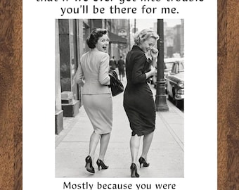 Partner in Crime, Ride or Die Friendship Greeting Card