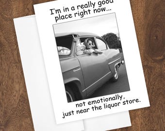 Liquor Store Greeting Card Blank