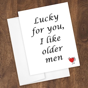 Like Older Men Grußkarte Blank