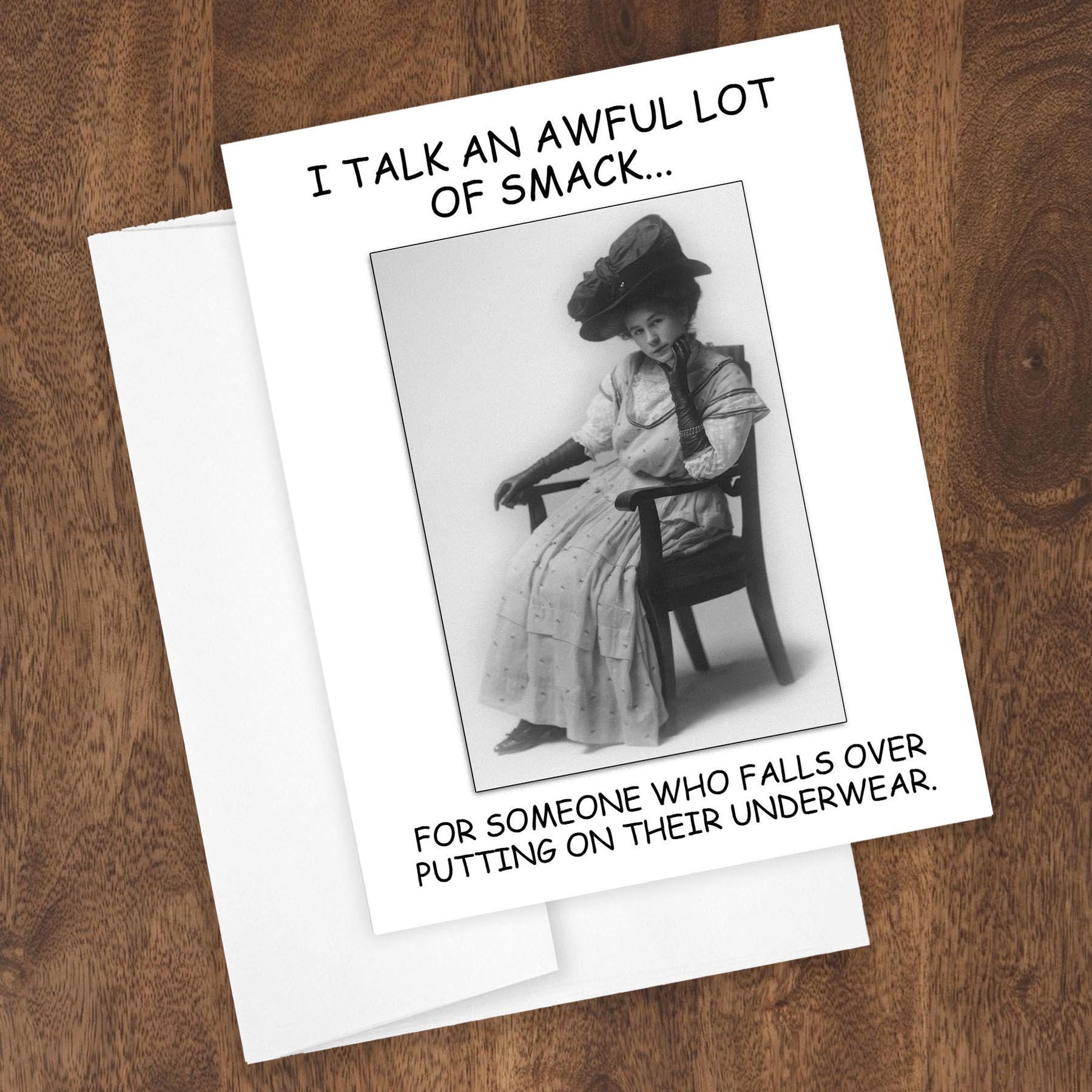 Talk Smack Greeting Card Blank