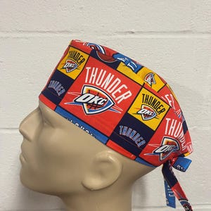 OKLAHOMA CITY THUNDER -----men&#39;s tieback scrub hat-cap