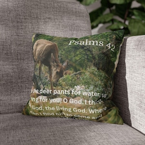 Inspirational Psalms Pillowcase, Cozy Home Decor, Christian Gift, Nature Lovers Accent, Prayer Motivation