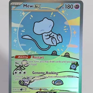 Mew EX 232/091 - PAF Paldean Fate - Versão em inglês - Holográfico - Proxy - Alta qualidade