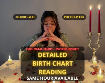 Lettura dettagliata del tema natale astrologico, analisi completa del tema natale, consulti psichici e di tarocchi, orientamento sul percorso di vita, consegna in formato PDF.